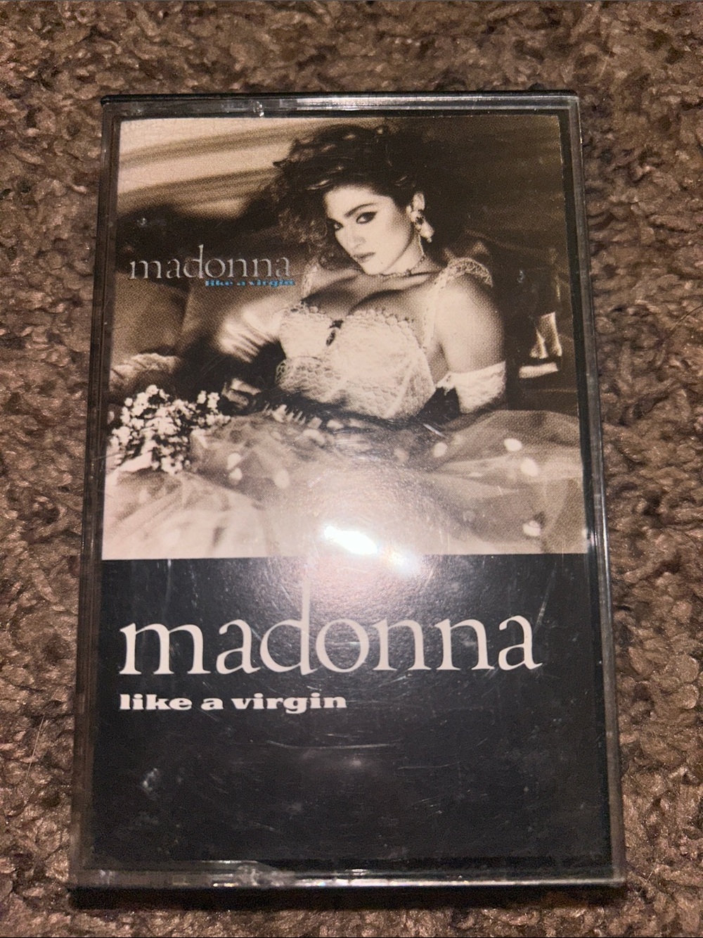 Madonna - Like a Virgin (Cassette Tape, 1984) Black Cover - Sire Records